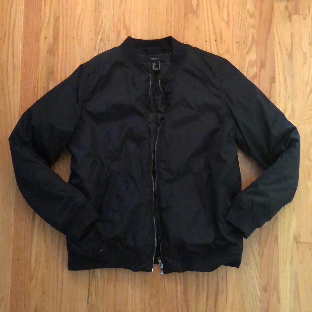 Black bomber jacket